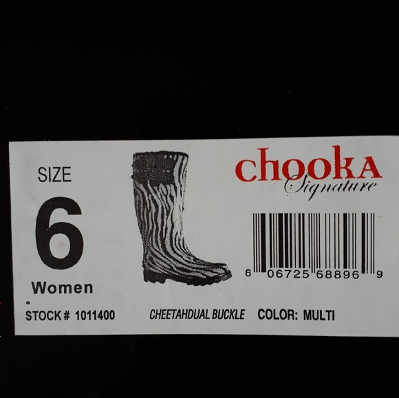 Chooka Women's Zebra Print Rain Boots - Picture 14 of 14